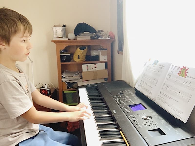 Piano student