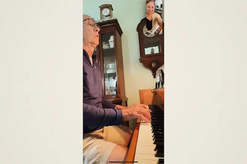 Piano student