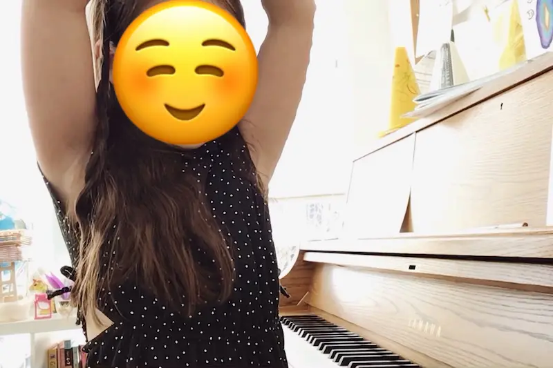 Piano student