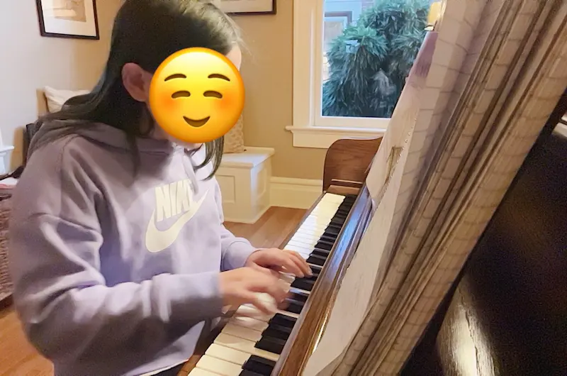 Piano student